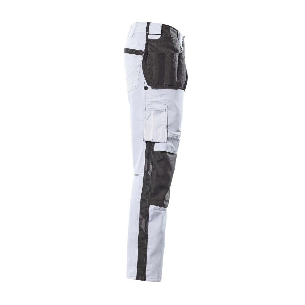 Calças com bolsos suspensos, calças leves, branco/antracite escuro