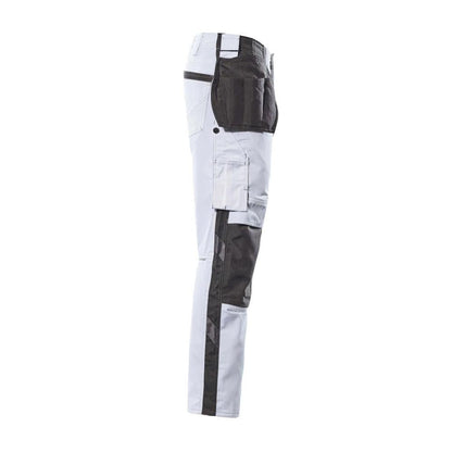 Calças com bolsos suspensos, calças leves, branco/antracite escuro