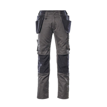 Calças com bolsos suspensos, calças leves, antracite escuro/preto