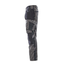Calças com bolsos suspensos, calças leves, antracite escuro/preto