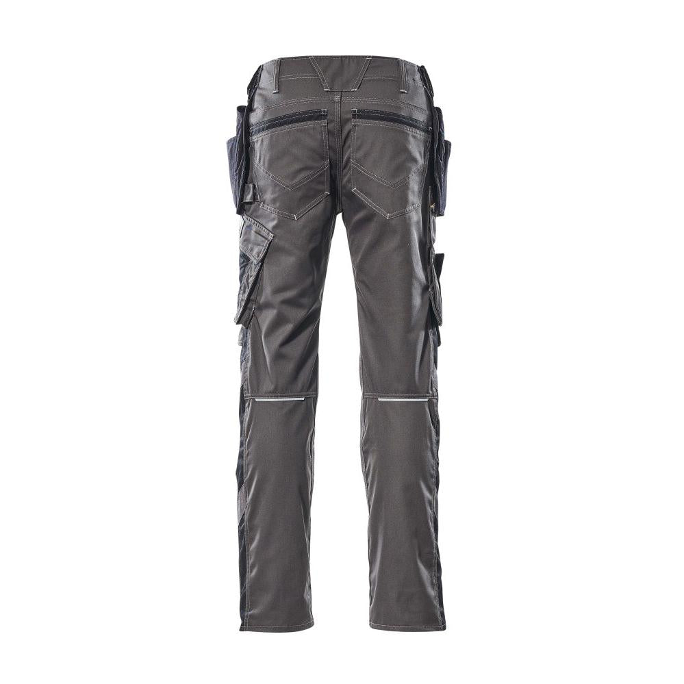 Calças com bolsos suspensos, calças leves, antracite escuro/preto