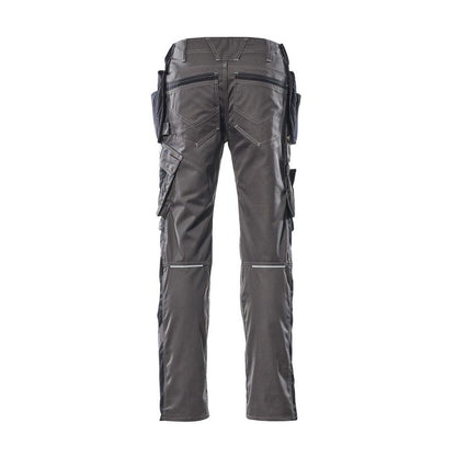 Calças com bolsos suspensos, calças leves, antracite escuro/preto