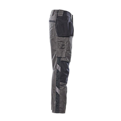 Calças com bolsos suspensos, calças leves, antracite escuro/preto