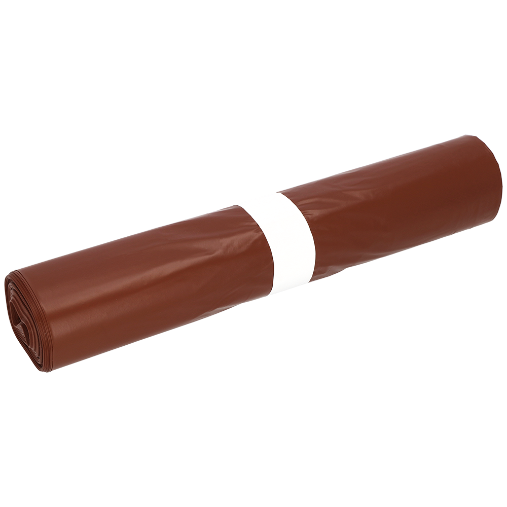 Eine Rolle EMIL DEISS KG (GmbH + Co.) DEISS 17702 - 575x1000 mm Typ 60 braun | Rolle (25 Stück) ist fest mit einem weißen Papierband umwickelt und auf einem einfarbig weißen Untergrund platziert.