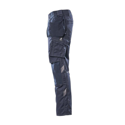 Calças com bolsos suspensos, calças leves