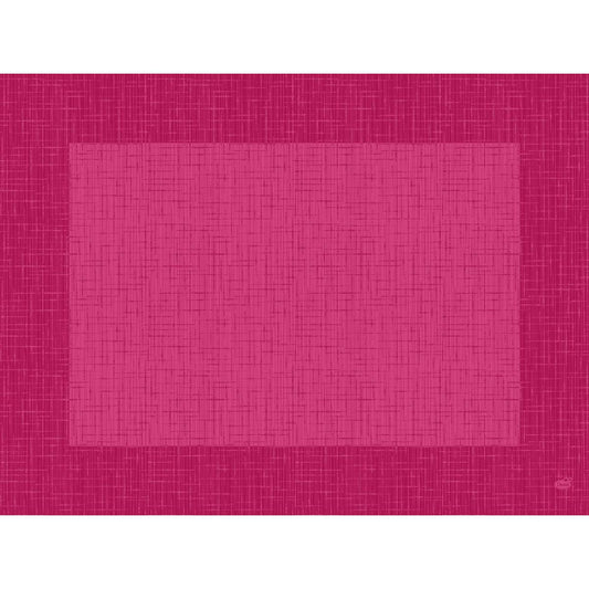 Die Dunicel-Tischsets 30 x 40 cm Linnea fuchsia der Duni GmbH zeichnen sich durch eine stilvolle Webstruktur in zwei Rosatönen mit dunklerem Rand und sich kreuzenden Linien aus - ideal für elegante Tischdekorationen. Erhältlich in Packungen zu 500 Stück.