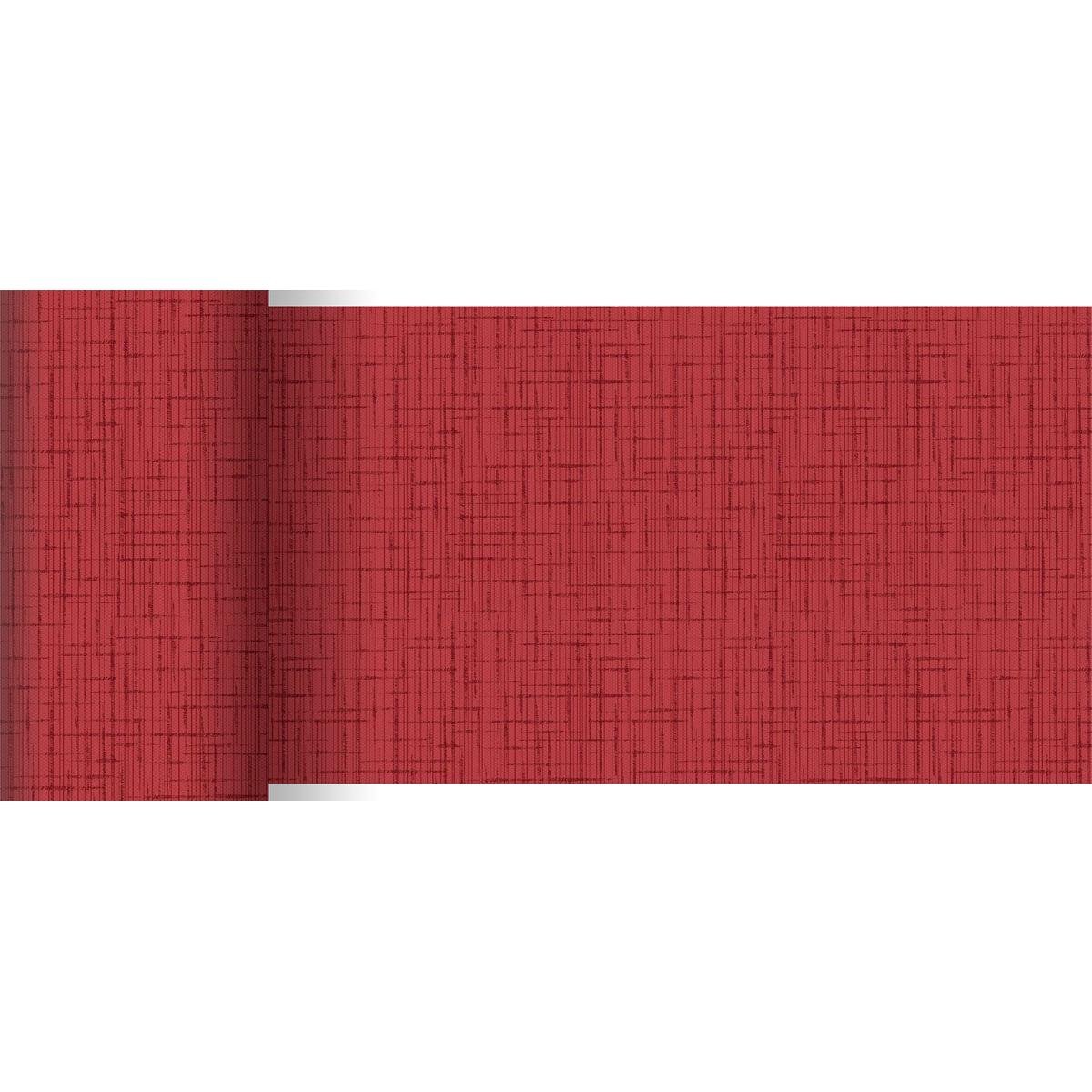 O corredor de mesa Dunicel 20 m x 15 cm da Duni GmbH com seu discreto padrão de grade vermelha é perfeito como uma decoração de mesa moderna ou corredor versátil.