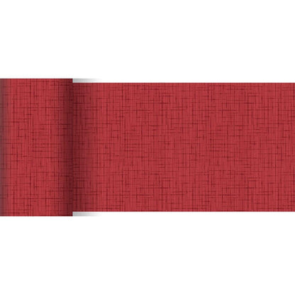 O corredor de mesa Dunicel 20 m x 15 cm da Duni GmbH com seu discreto padrão de grade vermelha é perfeito como uma decoração de mesa moderna ou corredor versátil.