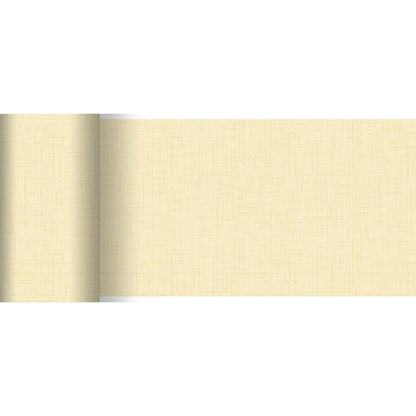 O corredor de mesa Dunicel da Duni GmbH (20 m x 15 cm) é um corredor de mesa bege com estrutura discreta em forma de cruz, ideal para decorações de mesa modernas. Seu design simples, mas elegante, também se destaca sob iluminação.