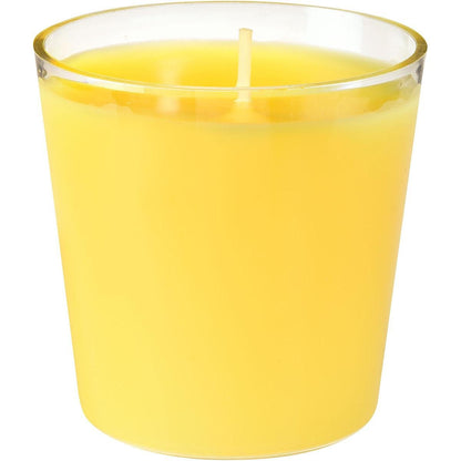 A unidade de recarga Switch & Shine da Duni GmbH é uma vela amarela (65 x 65 mm, cerca de 30h) em um recipiente de vidro claro com pavio central - ideal para luz e calor duradouros em qualquer cenário.