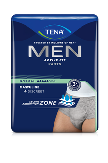 Calças de incontinência normal de Tena Men Men, cinza
