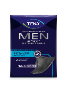 Tena Men Men Shield Protective Shield Extra Light Incontiny Insert | Pacote (14 peças)