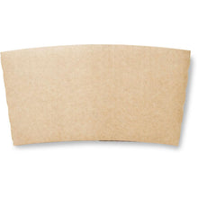 A manga de copo marrom "Duni GmbH" feita de cartão (35/47 cl, pacote de 25 unidades) é mostrada sobre um fundo branco. A capa texturizada adapta-se perfeitamente ao copo e é feita de material ecológico.