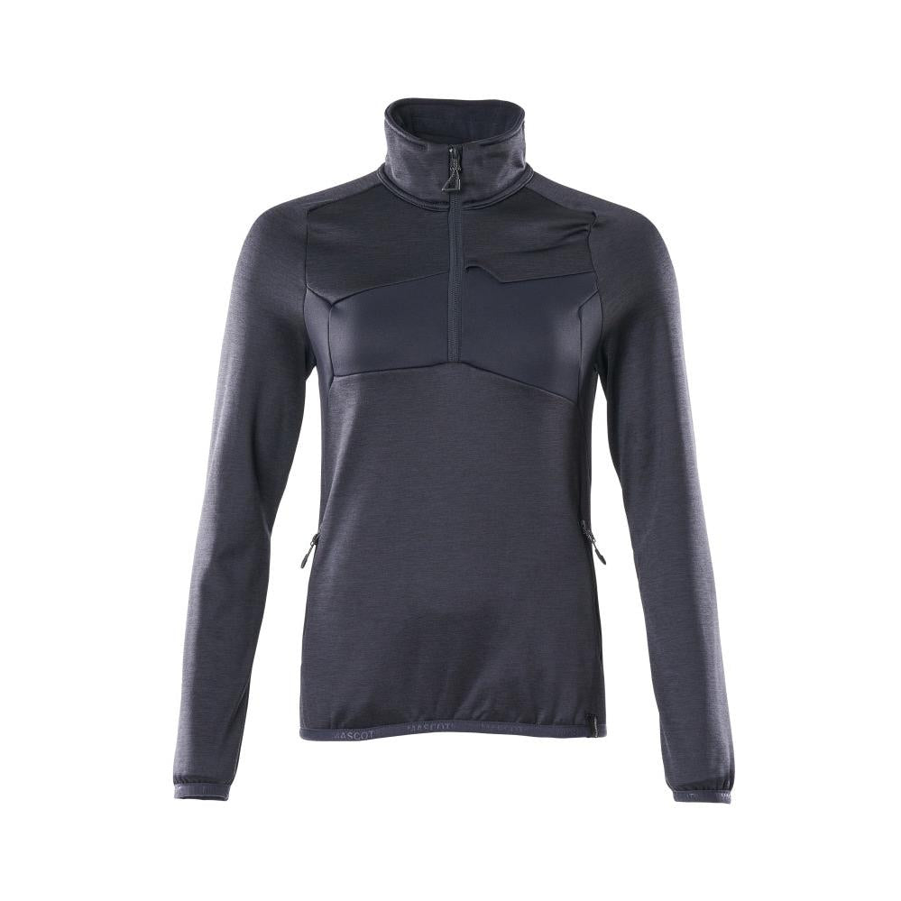 Suéter de lã com zíper curto, jaqueta feminina de microfleece