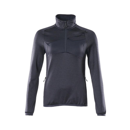 Suéter de lã com zíper curto, jaqueta feminina de microfleece
