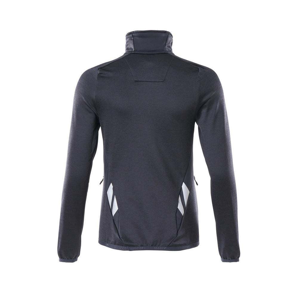 Suéter de lã com zíper curto, jaqueta feminina de microfleece