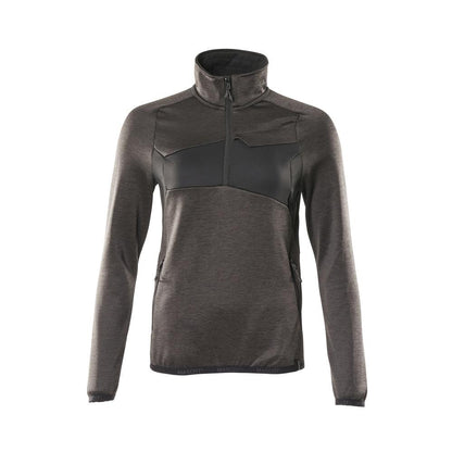 Suéter de lã com zíper curto, jaqueta feminina de microfleece