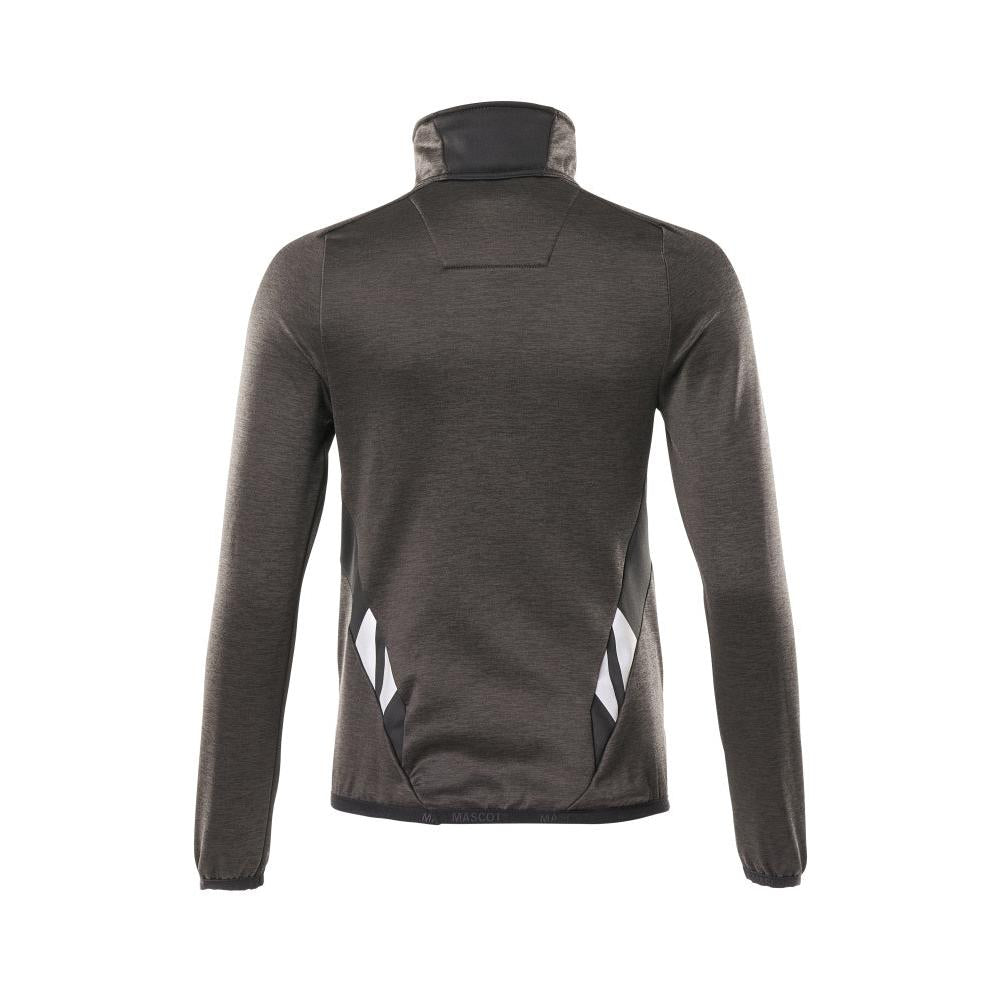 Suéter de lã com zíper curto, jaqueta feminina de microfleece