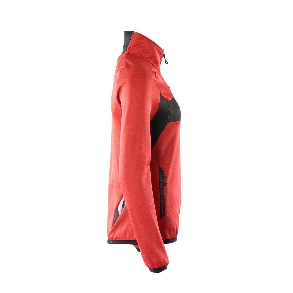 Suéter de lã com zíper curto, jaqueta feminina de microfleece