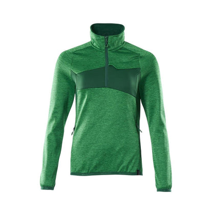 Suéter de lã com zíper curto, jaqueta feminina de microfleece