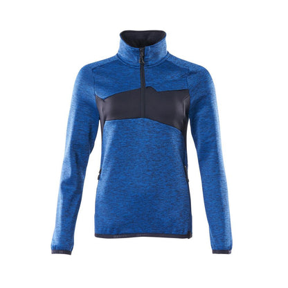 Suéter de lã com zíper curto, jaqueta feminina de microfleece