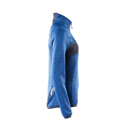 Suéter de lã com zíper curto, jaqueta feminina de microfleece