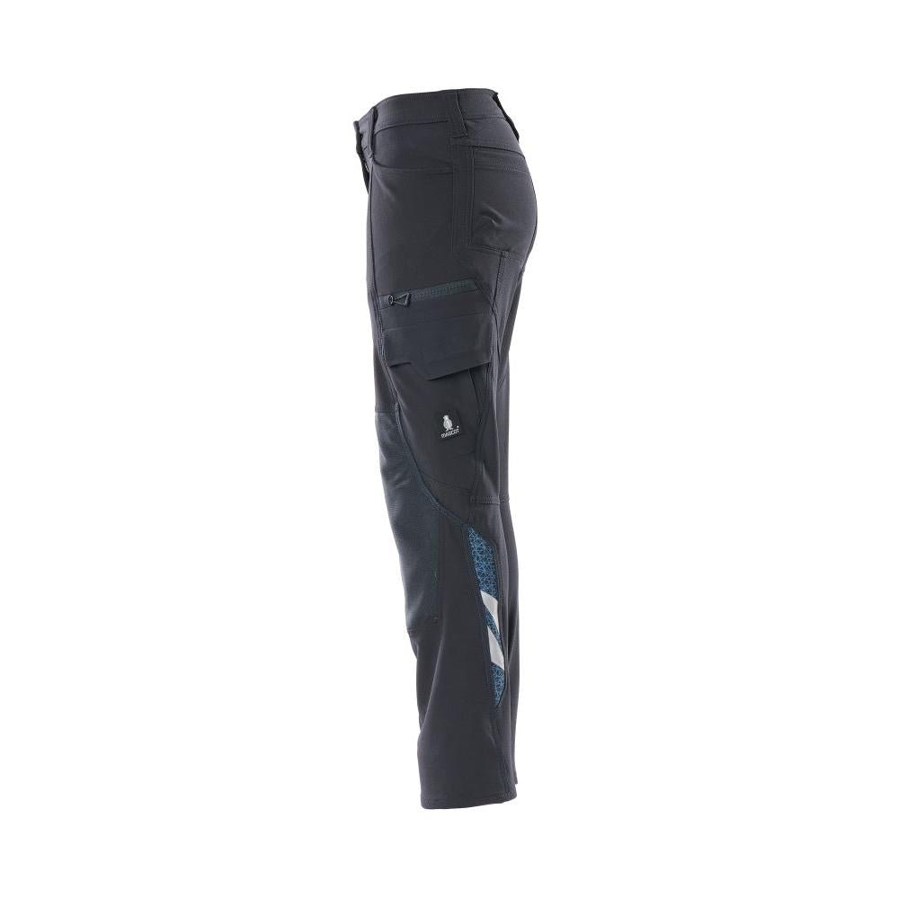 Calças femininas, DIAMOND, bolsos nos joelhos, calças elásticas