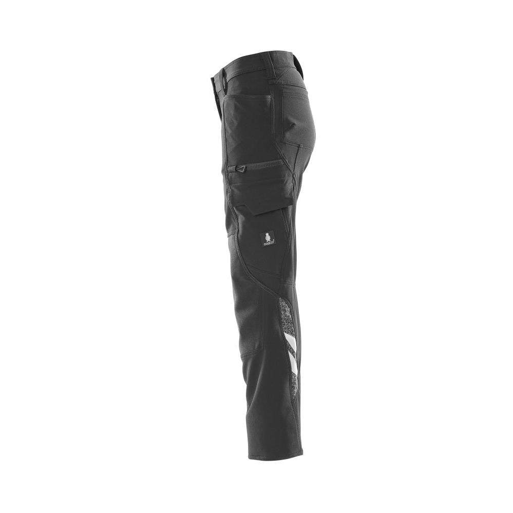 Calças femininas, DIAMOND, bolsos nos joelhos, calças elásticas