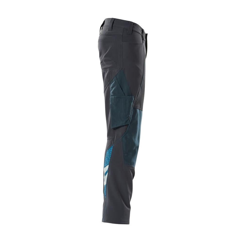Calças, bolsos nos joelhos, calças ULTIMATE STRETCH, preto-azul