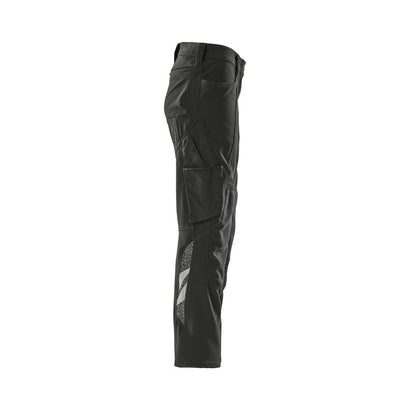 Calças femininas, PEARL, bolsos nos joelhos, calças elásticas