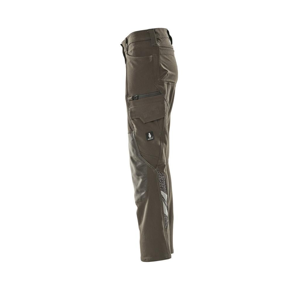 Calças femininas, PEARL, bolsos nos joelhos, calças elásticas