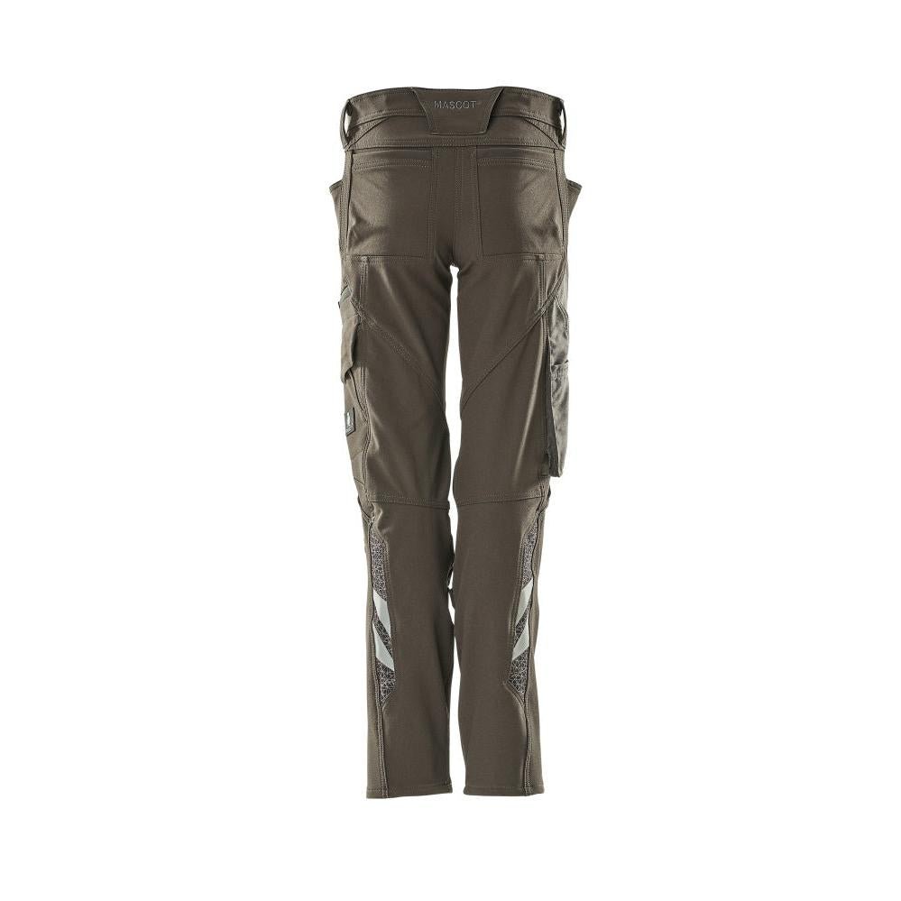 Calças femininas, PEARL, bolsos nos joelhos, calças elásticas
