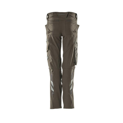 Calças femininas, PEARL, bolsos nos joelhos, calças elásticas