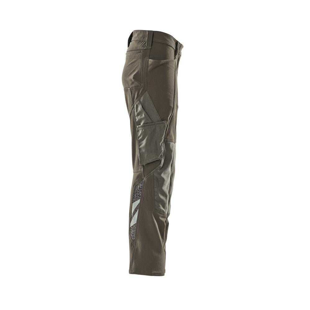 Calças femininas, PEARL, bolsos nos joelhos, calças elásticas