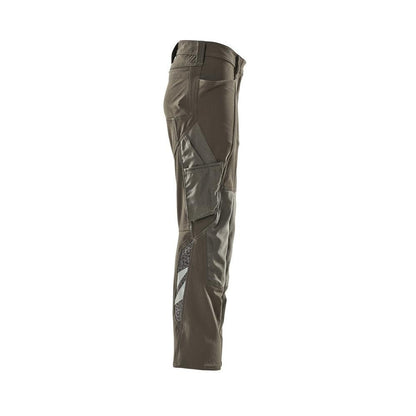 Calças femininas, PEARL, bolsos nos joelhos, calças elásticas