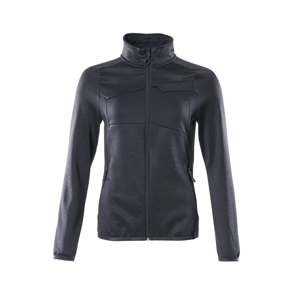 Pulôver de lã com zíper, jaqueta feminina de microfleece