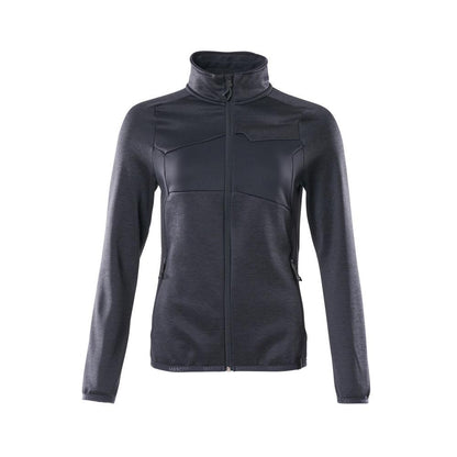 Pulôver de lã com zíper, jaqueta feminina de microfleece