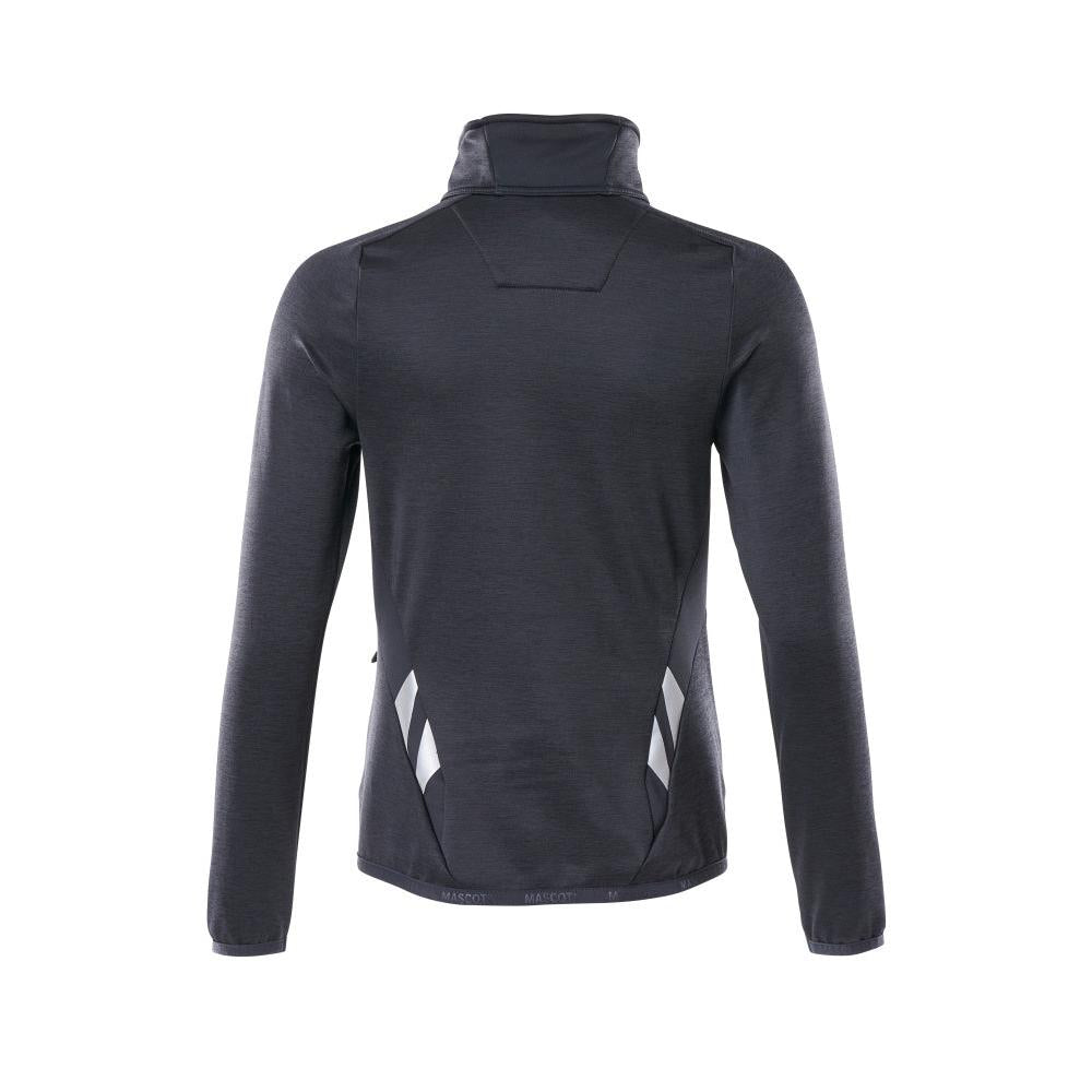 Pulôver de lã com zíper, jaqueta feminina de microfleece