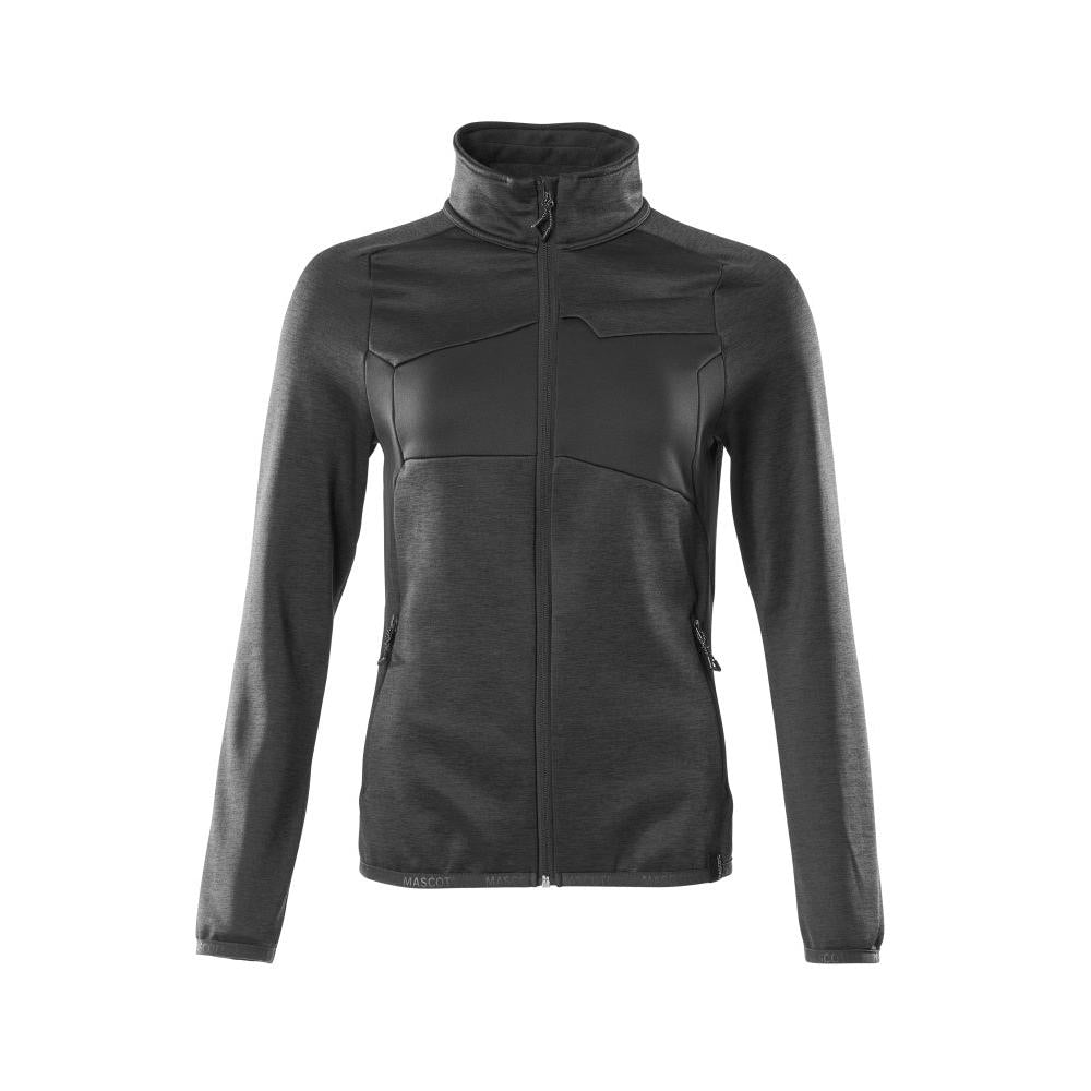 Pulôver de lã com zíper, jaqueta feminina de microfleece
