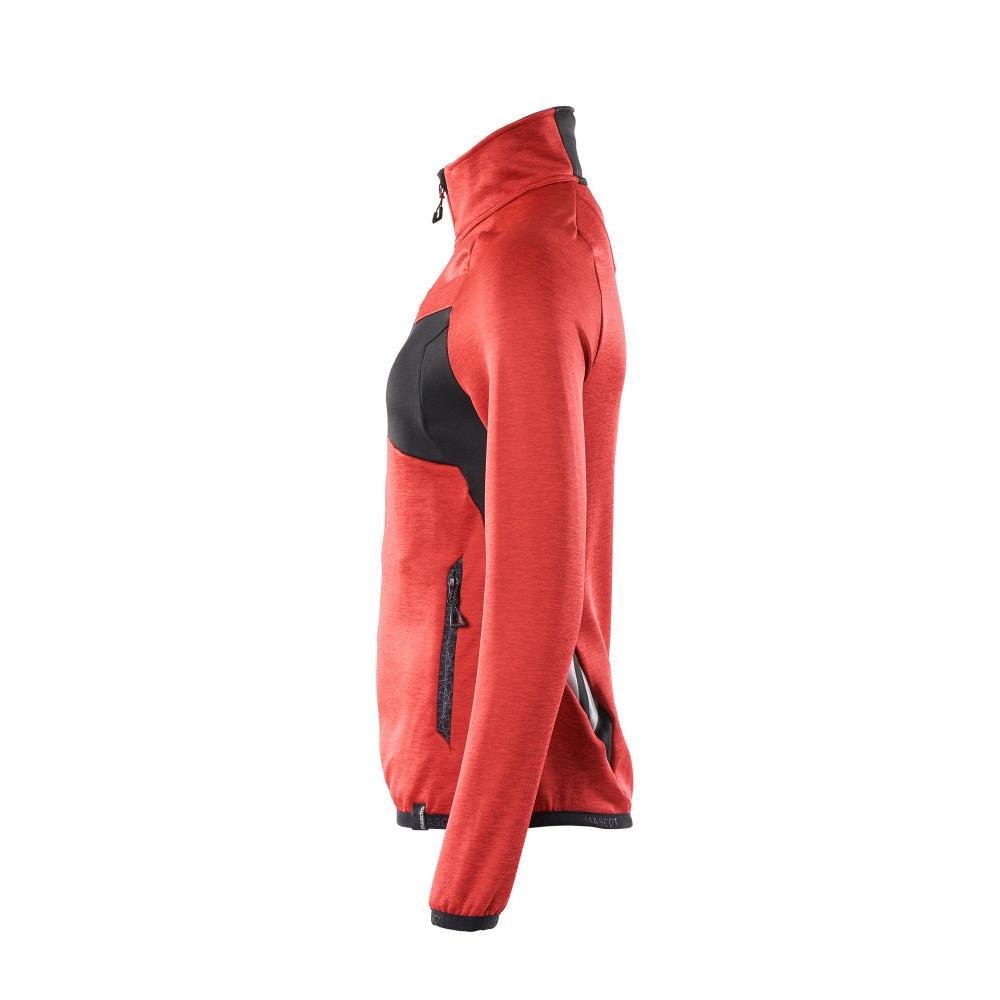Pulôver de lã com zíper, jaqueta feminina de microfleece