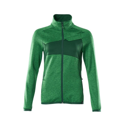 Pulôver de lã com zíper, jaqueta feminina de microfleece