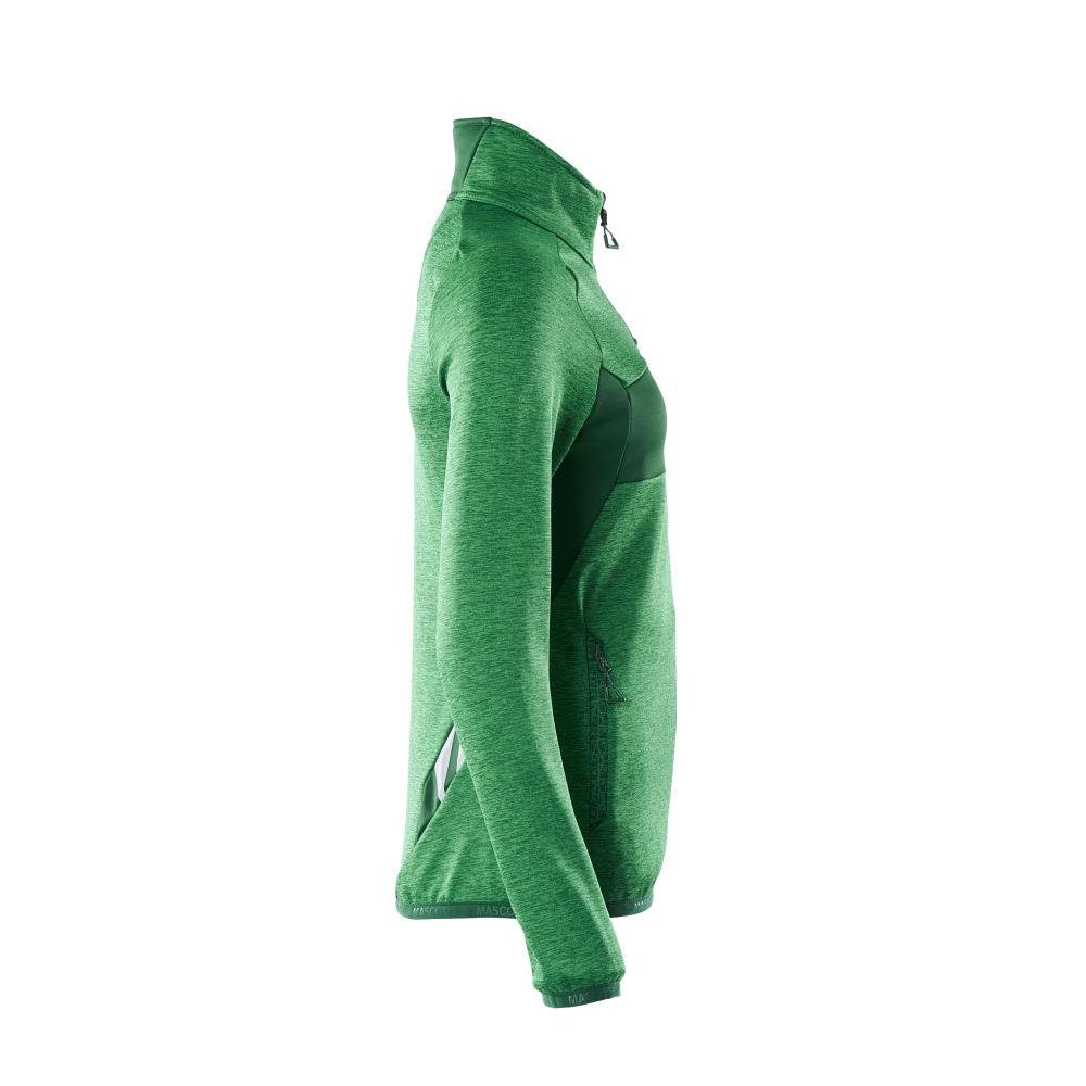 Pulôver de lã com zíper, jaqueta feminina de microfleece
