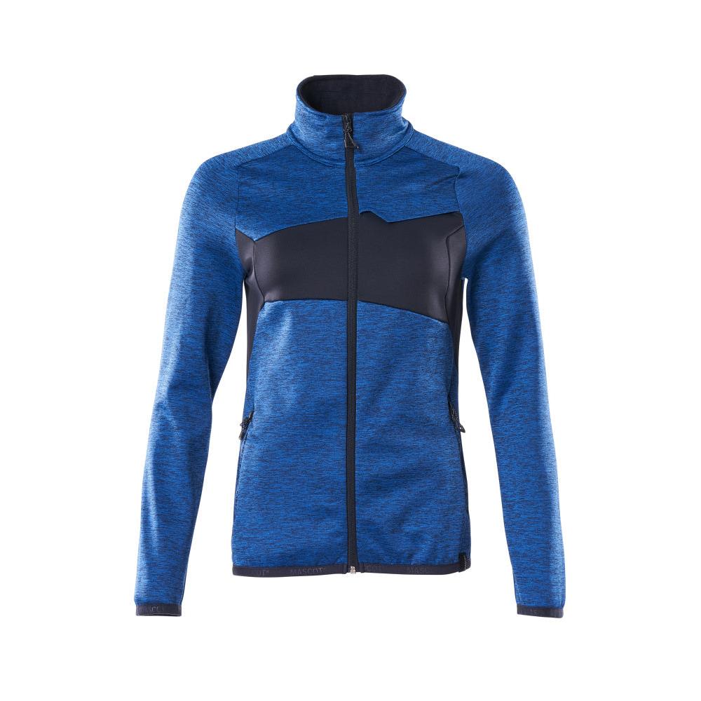 Pulôver de lã com zíper, jaqueta feminina de microfleece