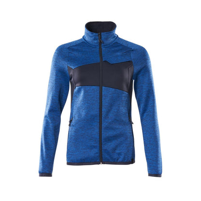 Pulôver de lã com zíper, jaqueta feminina de microfleece