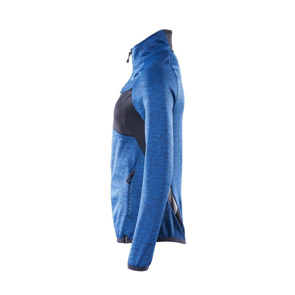 Pulôver de lã com zíper, jaqueta feminina de microfleece