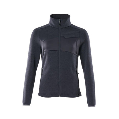 Suéter de malha com zíper, cardigã feminino