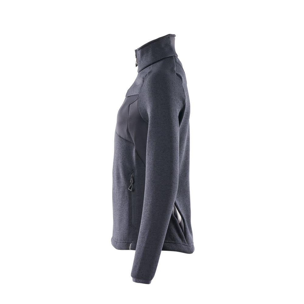 Suéter de malha com zíper, cardigã feminino