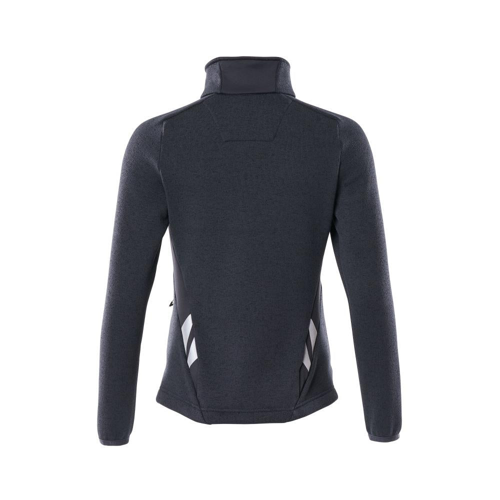 Suéter de malha com zíper, cardigã feminino