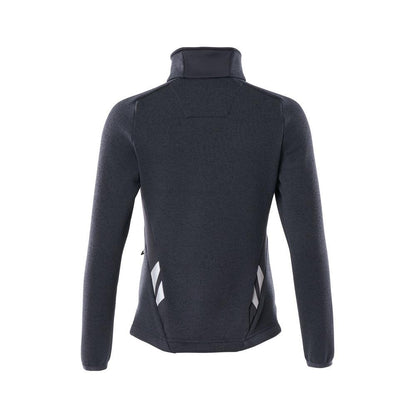 Suéter de malha com zíper, cardigã feminino