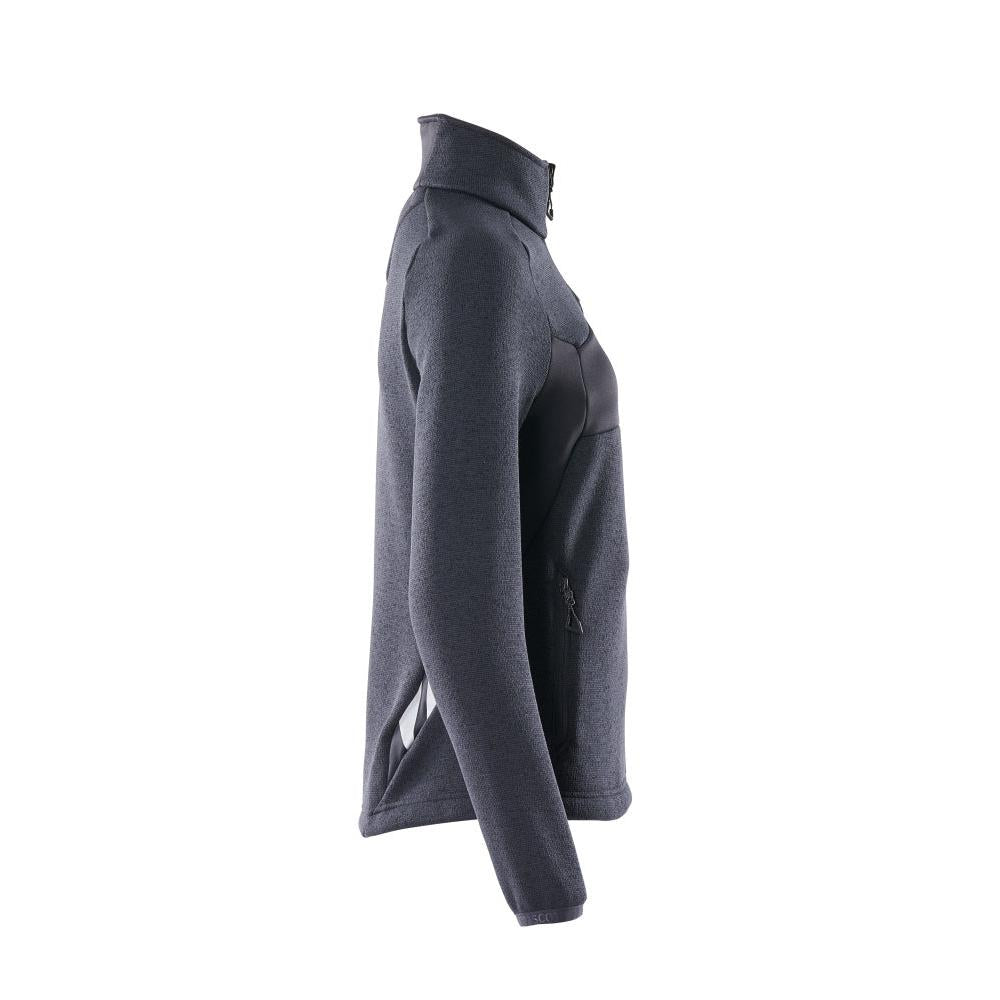 Suéter de malha com zíper, cardigã feminino